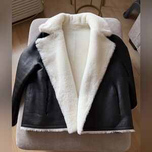 🖤 AllSaints Genuine Shearling Jacket – Size L